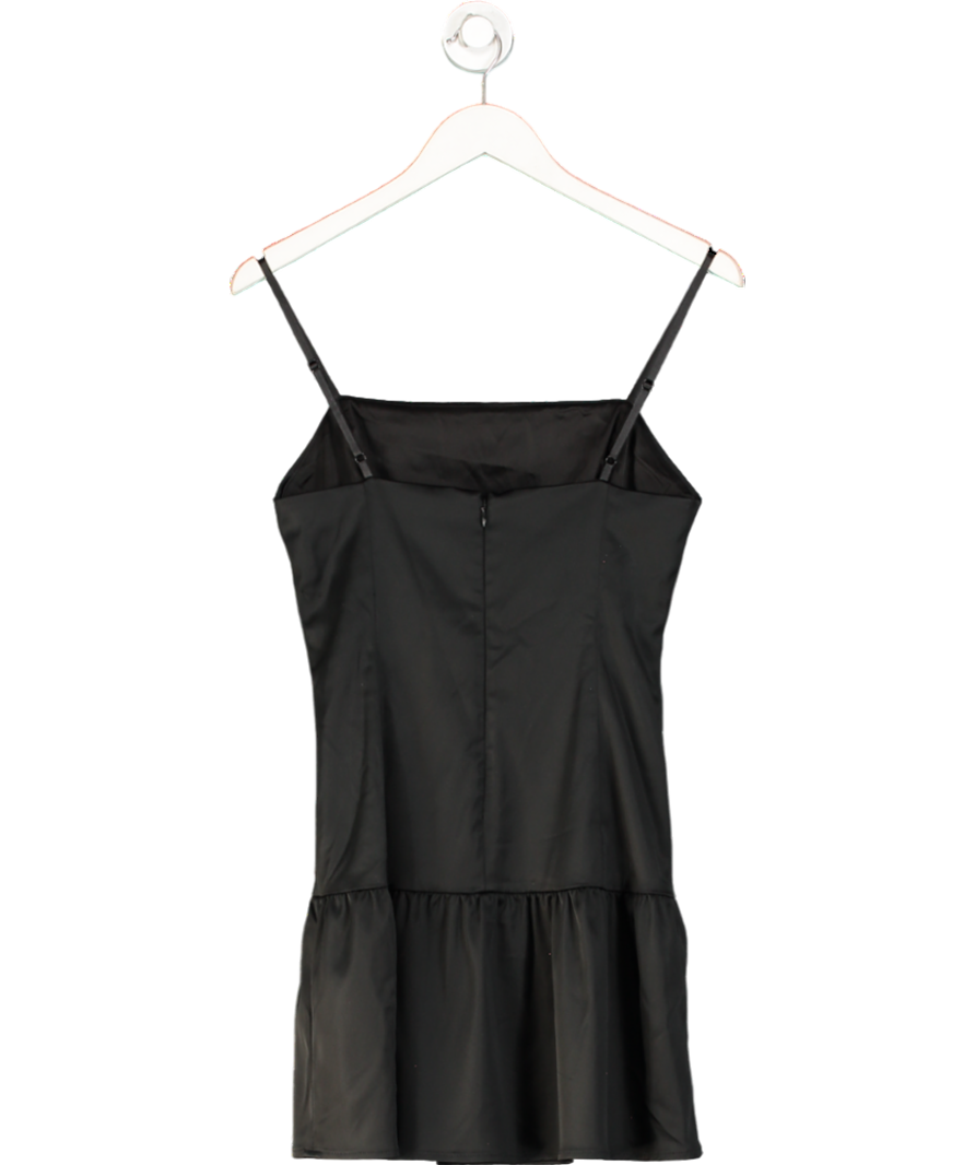 Sunday Best Black Satin Mini Dress UK 6