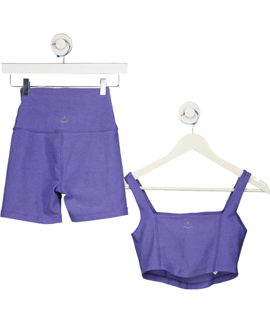 Beyond Yoga Purple Sports Bra And Shorts UK XS