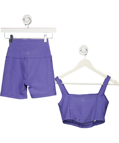 Beyond Yoga Purple Sports Bra And Shorts UK XS