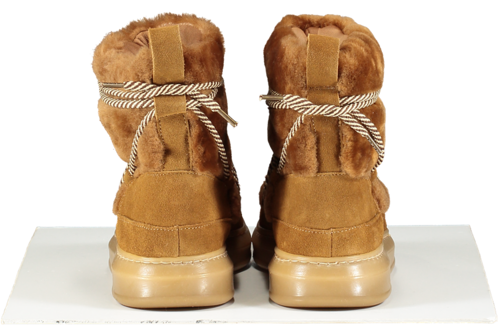 ivylee Brown Lacey Wool Boots UK 8 EU 41 👠