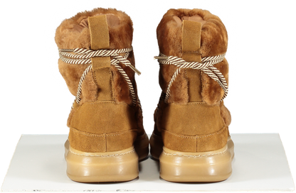 ivylee Brown Lacey Wool Boots UK 8 EU 41 👠