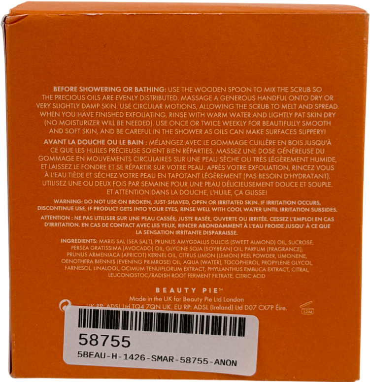 Beauty Pie Re-energizing Dry Oil Sugar Body Scrub 16.76oz