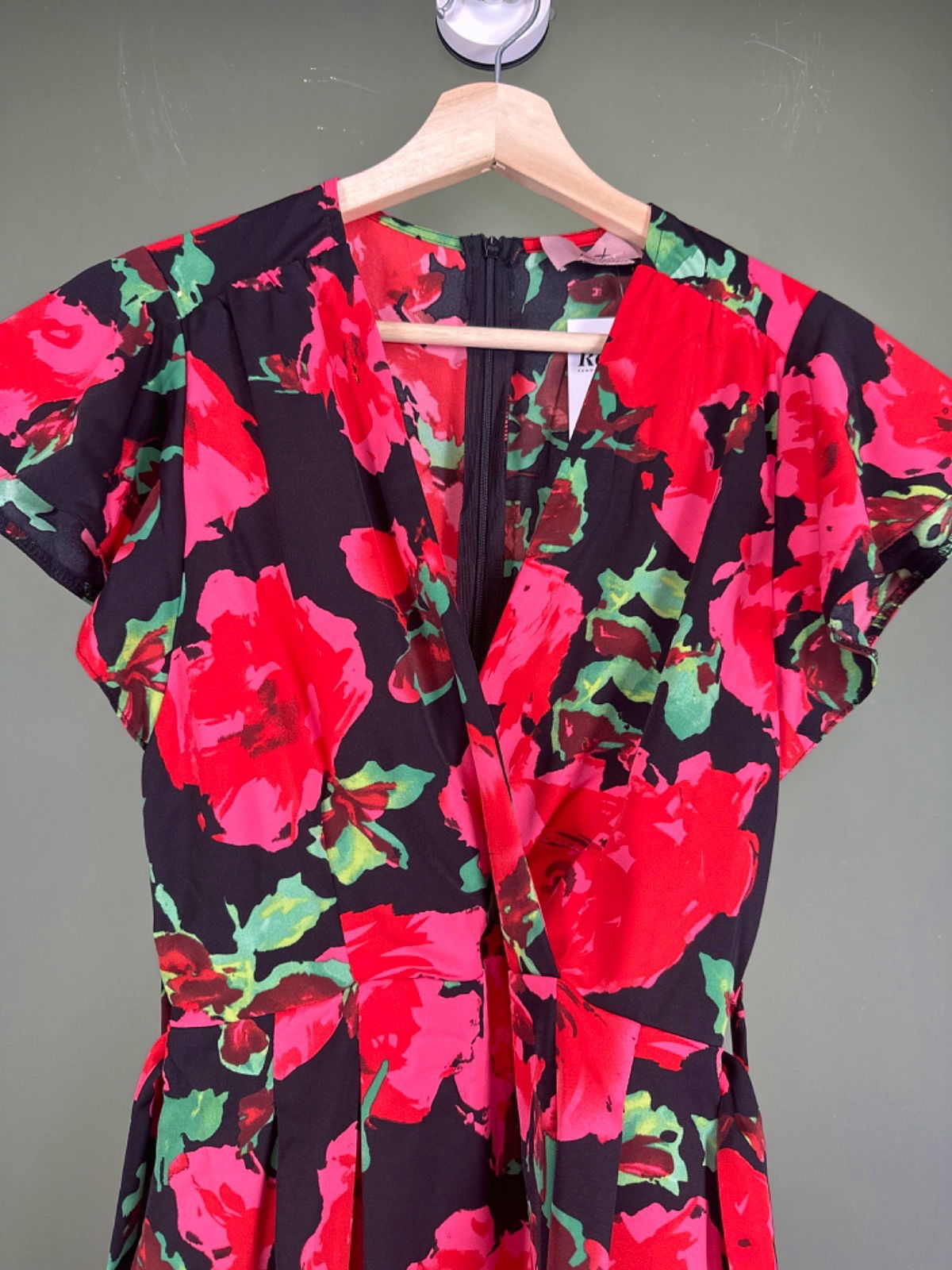 AX Paris Black Floral Maxi Dress UK 8