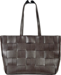 ASOS Brown Faux Leather Woven Shoulder Bag