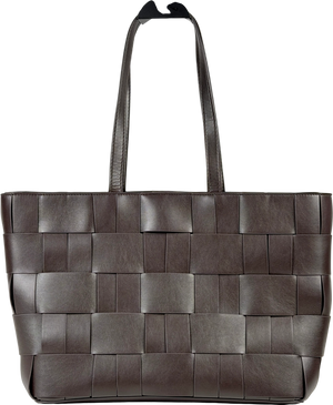 ASOS Brown Faux Leather Woven Shoulder Bag