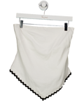 4th & Reckless White Norah Contrast Trim Bandeau Top UK 6