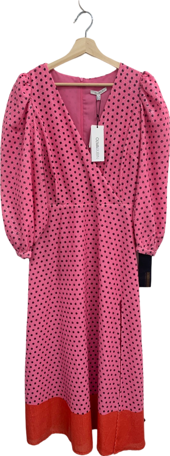 Olivia Rubin Pink Polka Dot Imogen Sequin Dress UK Size 10