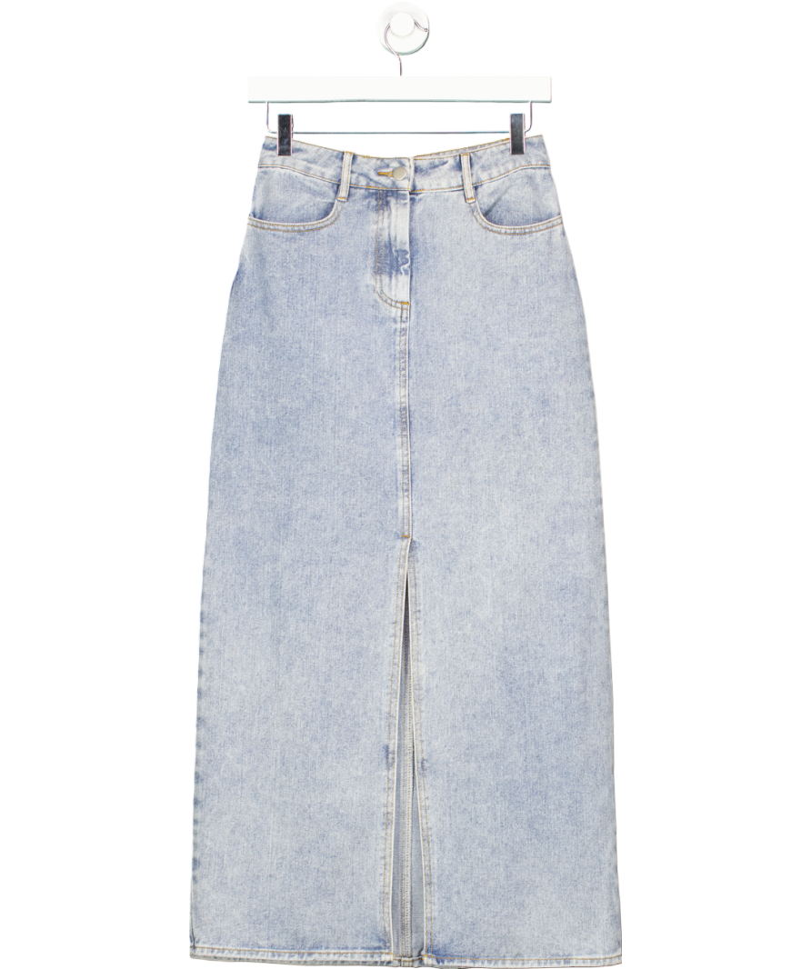 Karen Millen Blue Denim Maxi Skirt UK 6