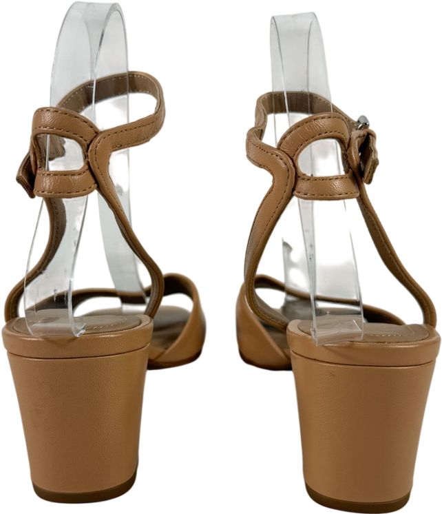 Whistles Brown Nude Block Heel Emerson Sandals UK 6 EU 39 👠
