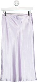 Vince Lilac Satin Midi Skirt XS