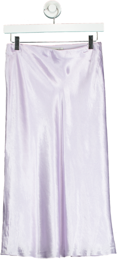 Vince Lilac Satin Midi Skirt XS