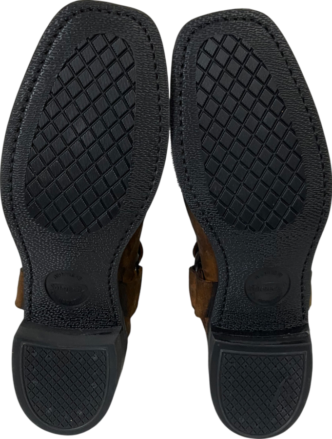 Frye Harness 8r 81324 Mens Brown Leather Slip On Casual Dress Boots UK 9 EU 43 👞