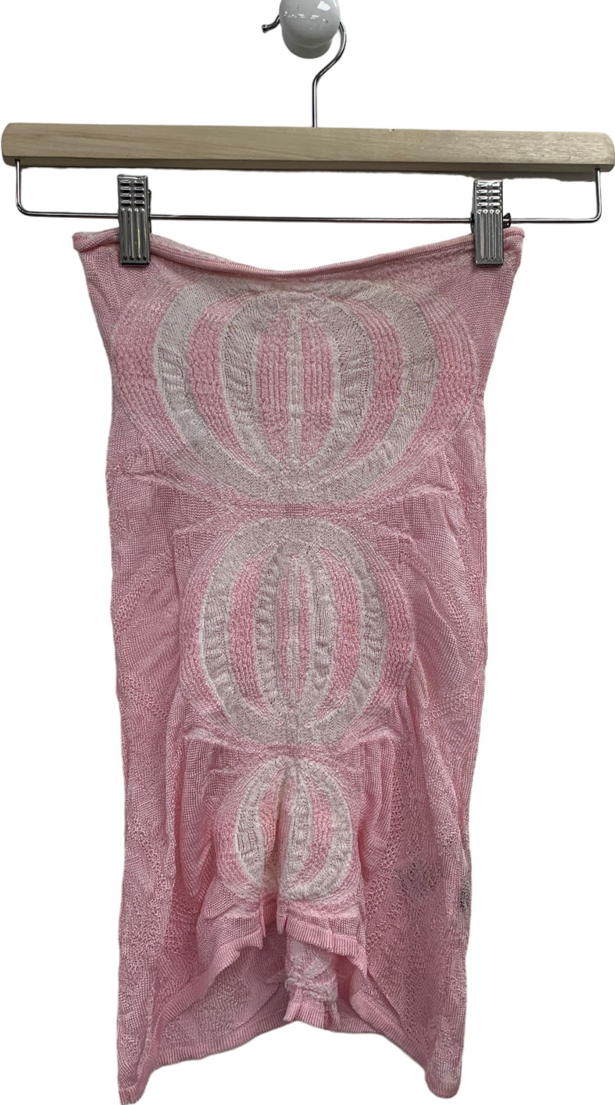 Gimaguas Pink And White Band Top UK XS