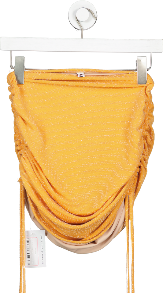 Kasela Studio Orange Ruched Skirt UK S