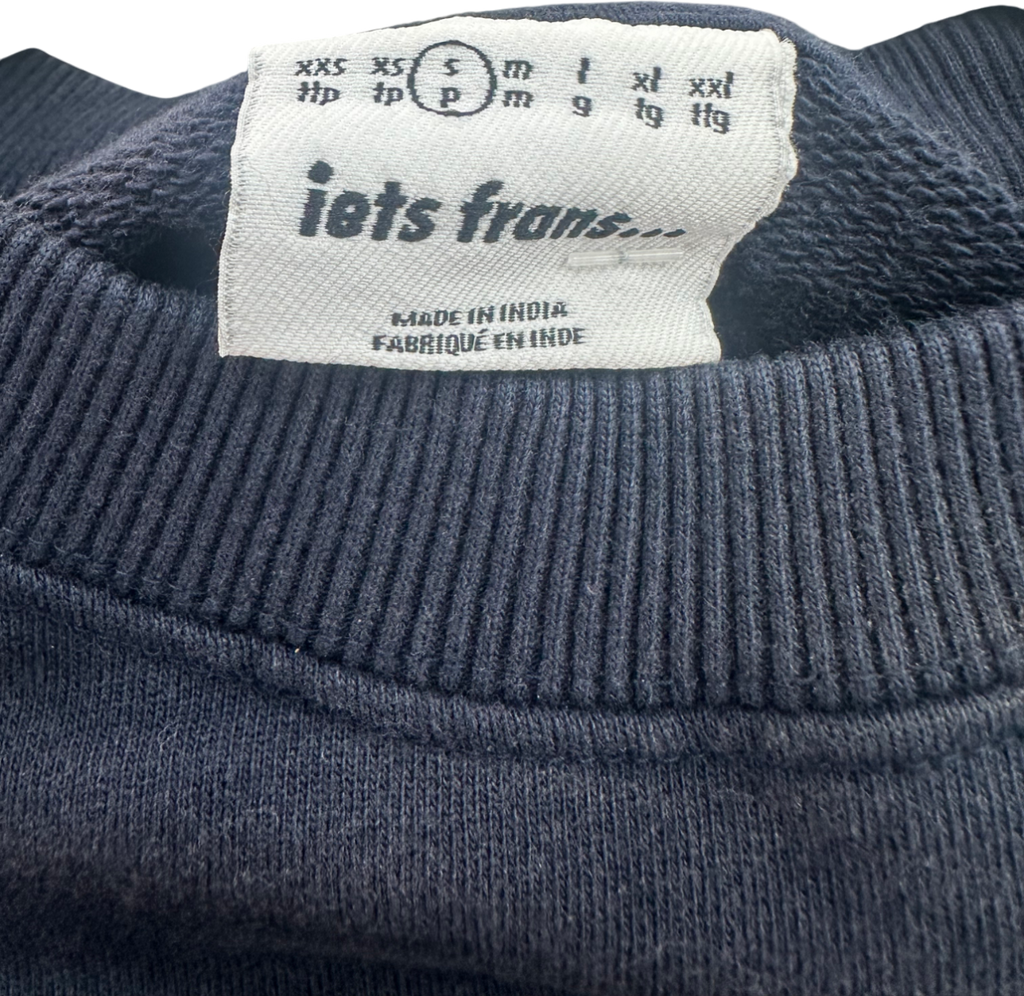 Urban Outfitters Blue Iets Frans... Navy Harri Panelled Sweatshirt UK S
