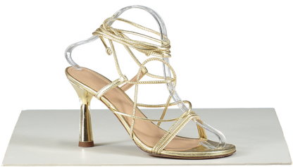 Russell & Bromley Metallic Gold Strappy Heeled Sandals UK 5 EU 38 👠