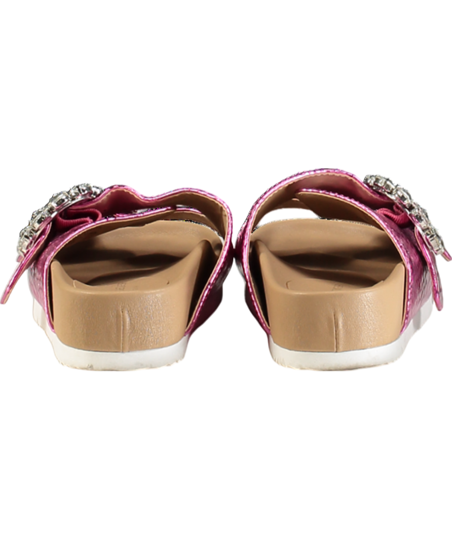 Kurt Geiger Pink Marlo Crystal Croc-print Sandals UK 4 EU 37 👠