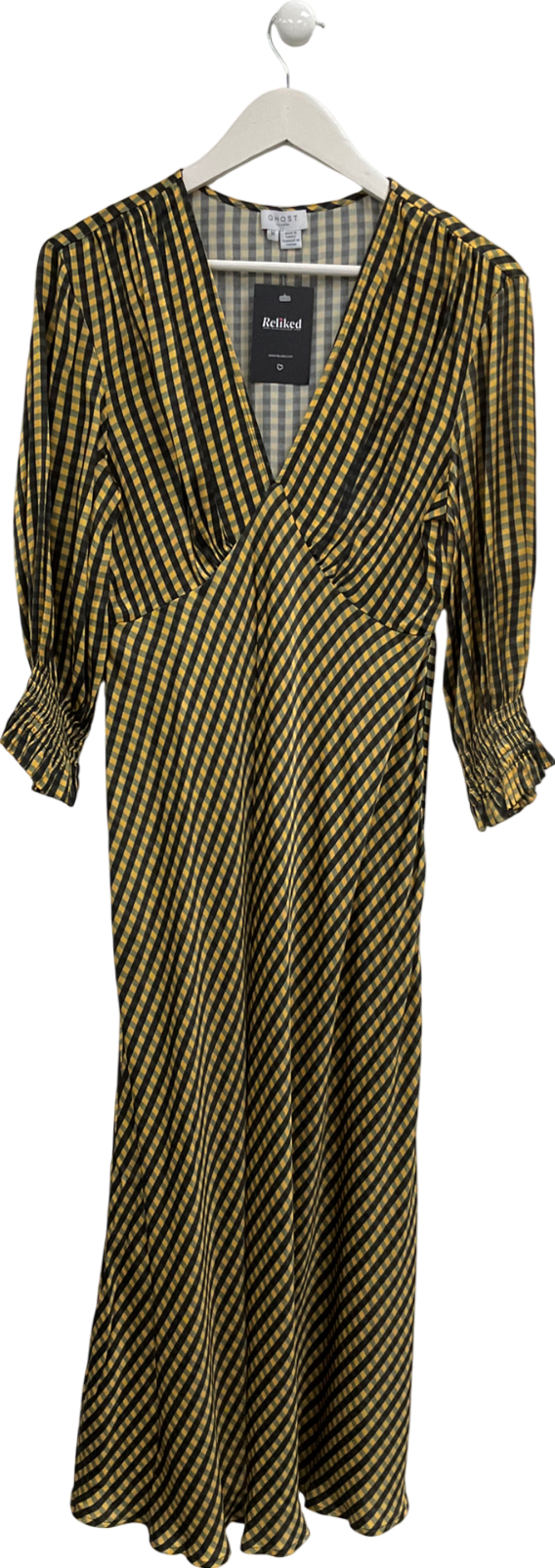 ghost Yellow Immy Dress UK M