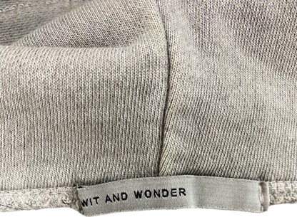Wit and Wonder Grey Zip-Up Hoodie UK M