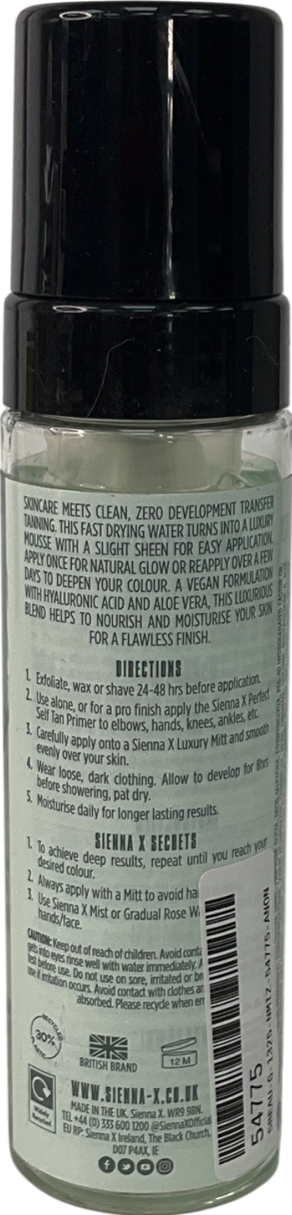 Sienna X Self Tan Clear Water Mousse Medium 190ml