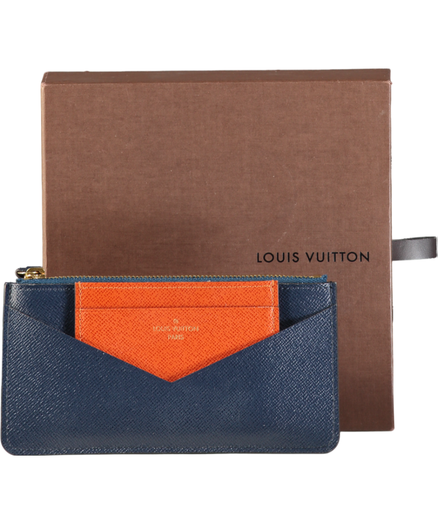 Louis Vuitton Blue Coin Purse And Card Holder
