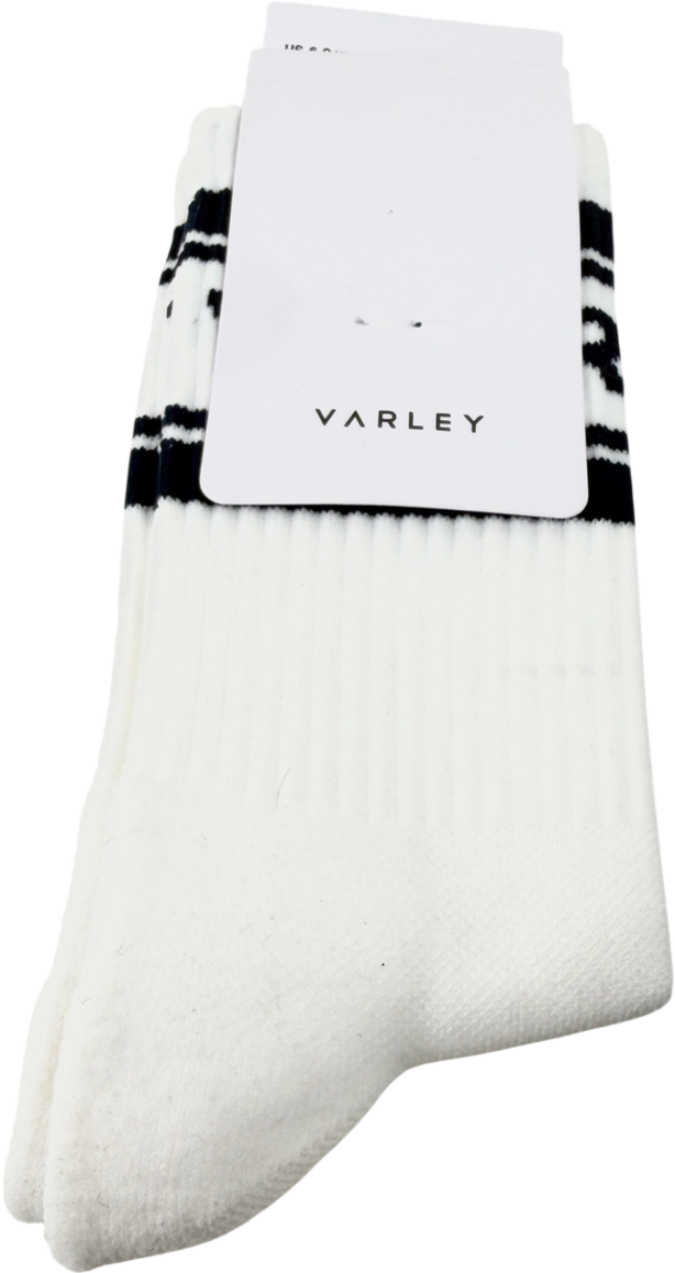 Varley White Ashley Active Socks UK S/M