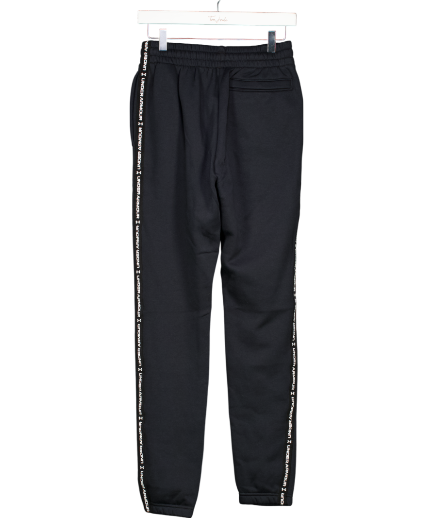 Under Armour Black Icon Fleece Taping Joggers UK S