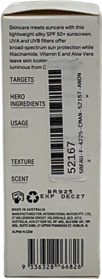 Alpha-h Dawn To Dusk Spf50+ Serum 50ml