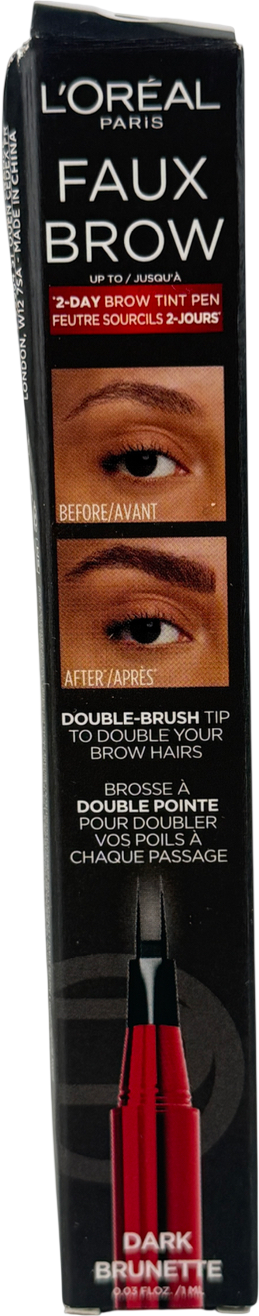 L'Oreal Infallible Faux Brow, Up To 2-day Brow Tint Pen Dark Brunette 1ml