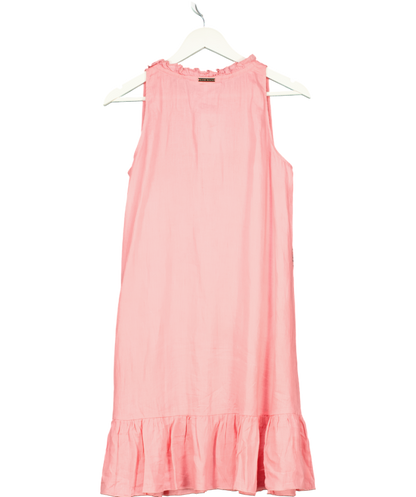 Heidi Klein Pink Ruffle Mini Dress 100% Linen UK S