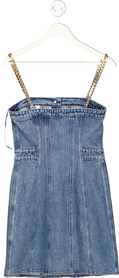 Michael Kors Blue Denim Mini Dress UK XS