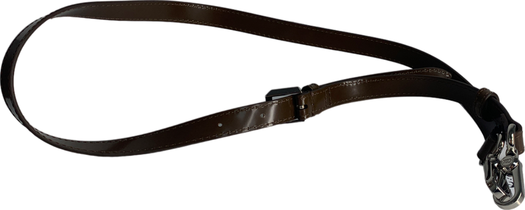 Charles & Keith Brown Gabine Leather Belted Bucket Bag One Size