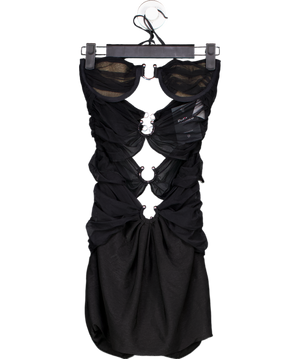 God Save Queens Black Blair Mini Dress UK S