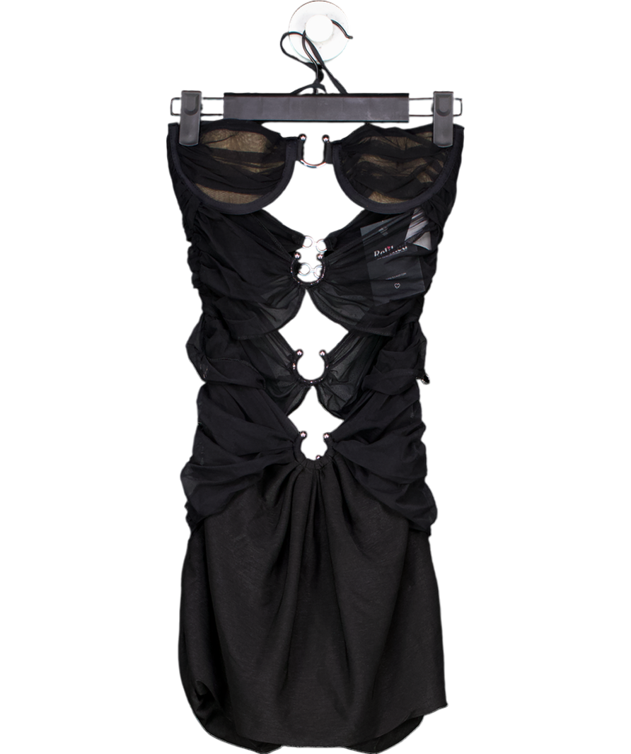 God Save Queens Black Blair Mini Dress UK S