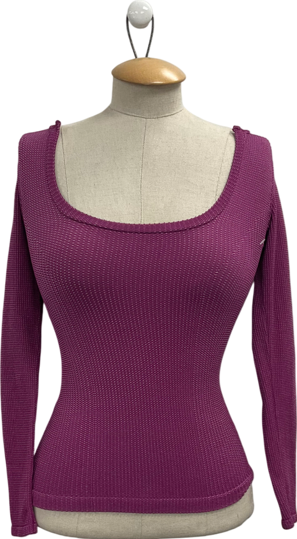 Free People Purple Clean Slate Long Sleeve Top UK M