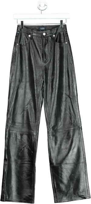Citizens of Humanity Black Leather Trousers Size 23