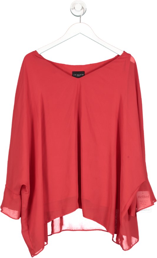 live unlimited Red V Neck Chiffon Top UK 24