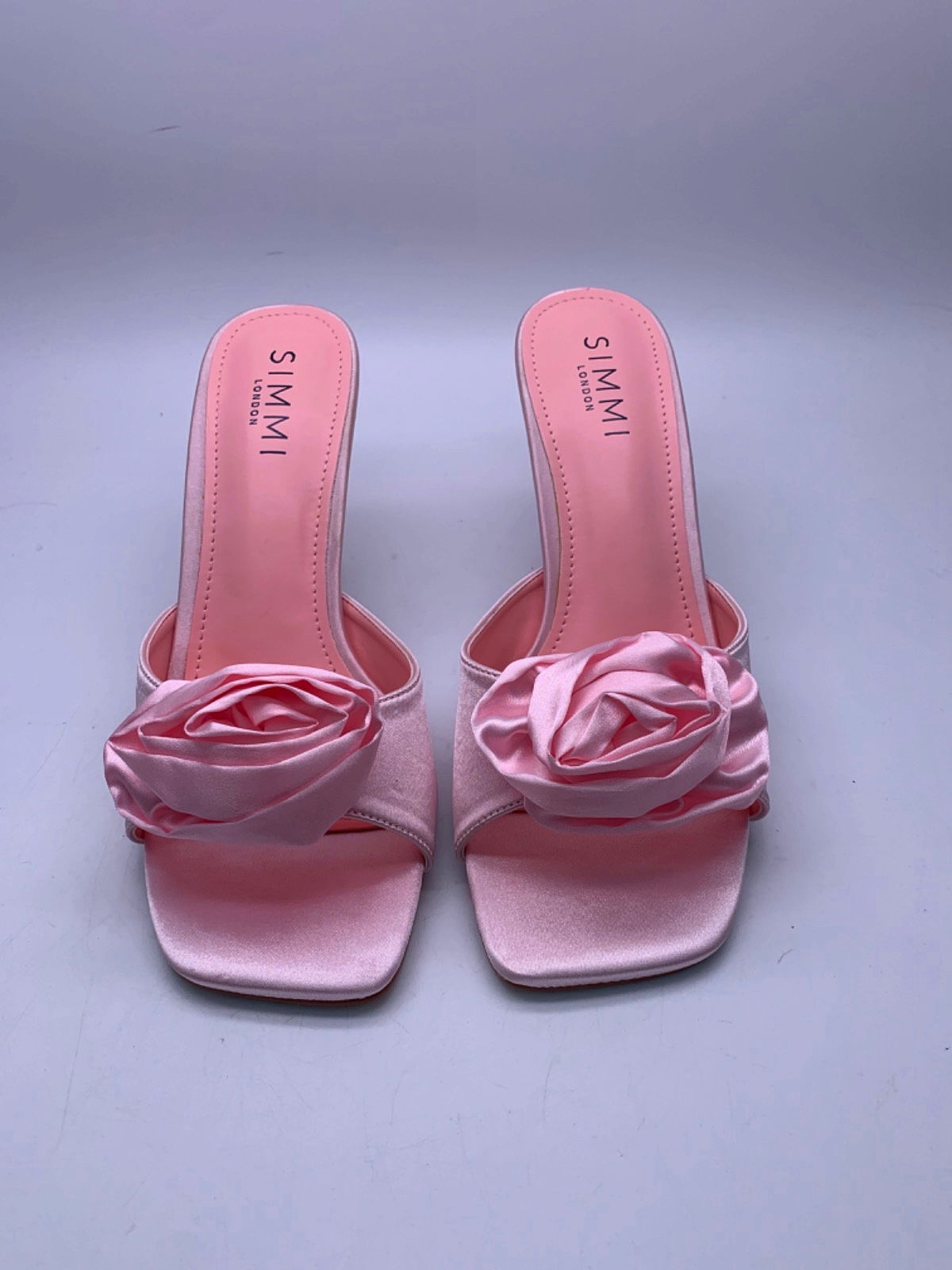 Simmi London Baby Pink Satin Emberley Heels UK 6