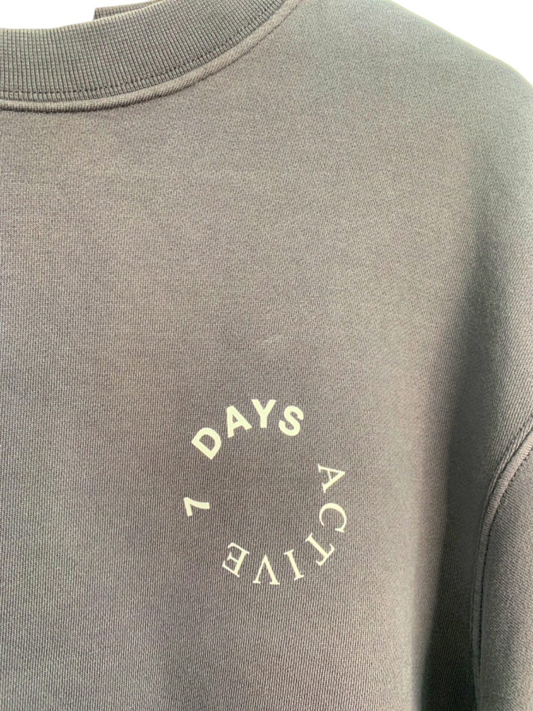 7 Days Active Dark Grey Monday Crew Neck Sweater S