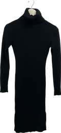 Style Addict Black Knit Midi Dress UK S