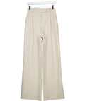 ZARA Cream Wide-leg Trousers With Darts UK XS