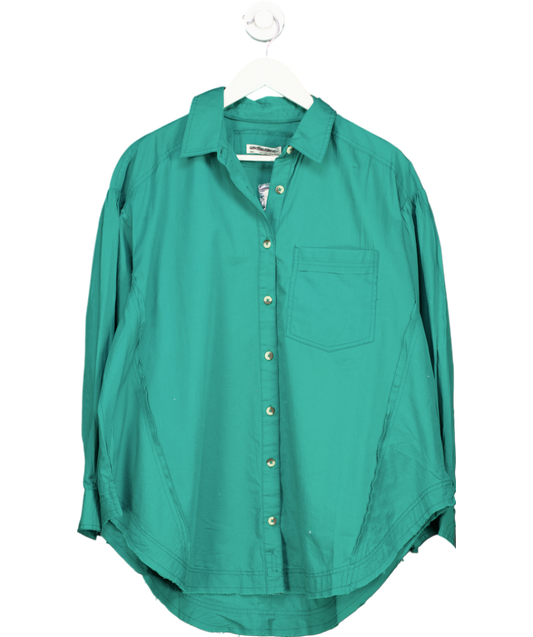 Free People Green Cotton oversize Shirt UK S