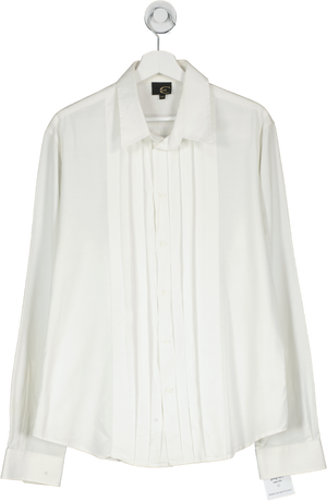 Just Cavalli White Embroidered Slim Fit Shirt UK 44" CHEST