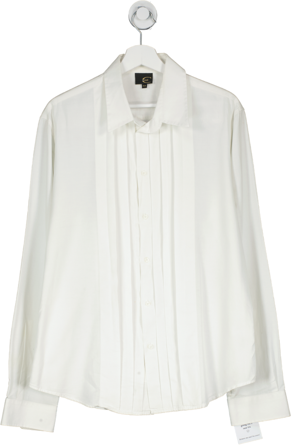 Just Cavalli White Embroidered Slim Fit Shirt UK 44" CHEST