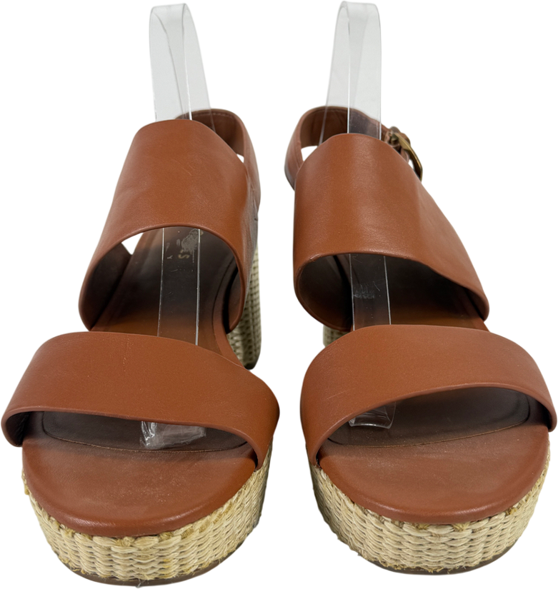 Aerosoles Brown Comfortable Women's Platform Sandal In Tan UK 9.5 EU 42.5 👠