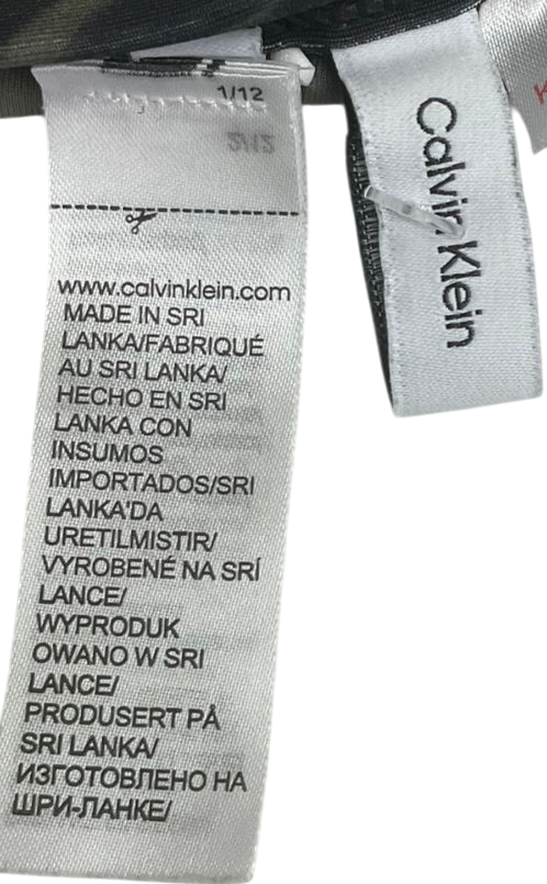 Calvin Klein Green And Black Printed Bikini Set 12 Years