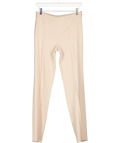 A-K-R-I-S- Cream Slim Silk Stretch Crêpe Trousers Fr36 UK 8
