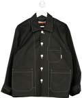 Acne Studios Black Oversized Jacket With Contrast Stitch And Button Detail UK M