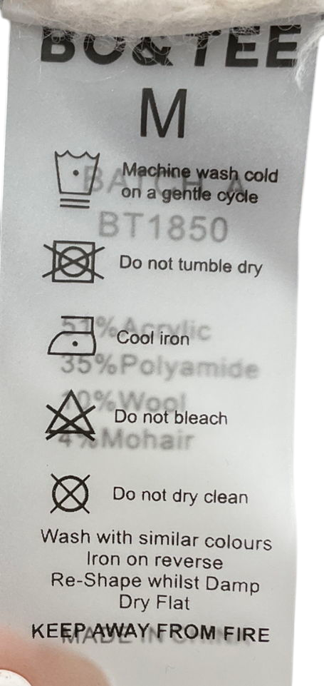 Bo + Tee Cream Oversized Half-zip Chunky-knit Jumper In Ice White UK M