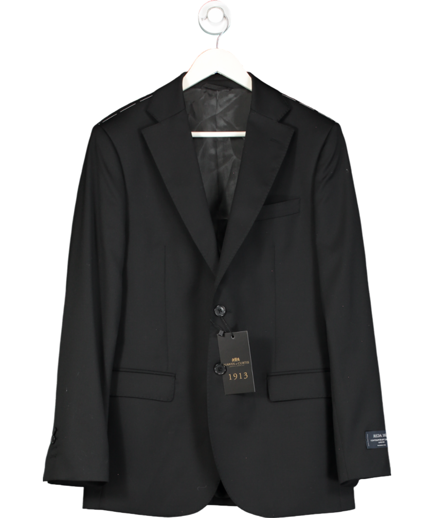 HAWES & CURTIS Black Slim Fit Suit Jacket UK 40" CHEST